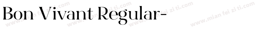 Bon Vivant Regular字体转换